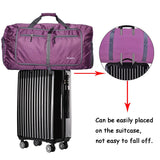Woogwin Travel Duffel Bag Large Foldable Waterproof Overnight Bag for Beach Swim Bags Pool Sports Gym (60L Purple)