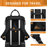 Maelstrom Laptop Backpack, Fits 15.6-17.3 Inch Travel Backpack Gift for Women Men, Waterproof College School Computer Bag, Anti-theft Business Work Bag with Luggage Strap (Black, 17.3 Inch)