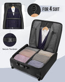 MATEIN Rolling Garment Bag with 2 Packing Cubes, Large Check-in Travel Garment Bags with 17.3 Inch Laptop Compartment, Wrinkle Free Wheeled Business Softside Suitcase Luggage for Men and Women, Black