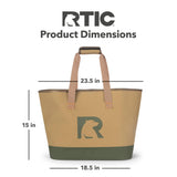 RTIC Ultra-Tough Tote Bag, Waterproof for Beach, Pool, Towel, Grocery, Shopping, Camping, Picnic, Travel, Boat, Heavy-Duty, Puncture Resistant, Large, Trailblazer