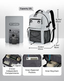 WATERFLY Travel Hiking Casual Backpack: 22L Lightweight Everyday Outdoor City Daypack College Bookbag for Women Men