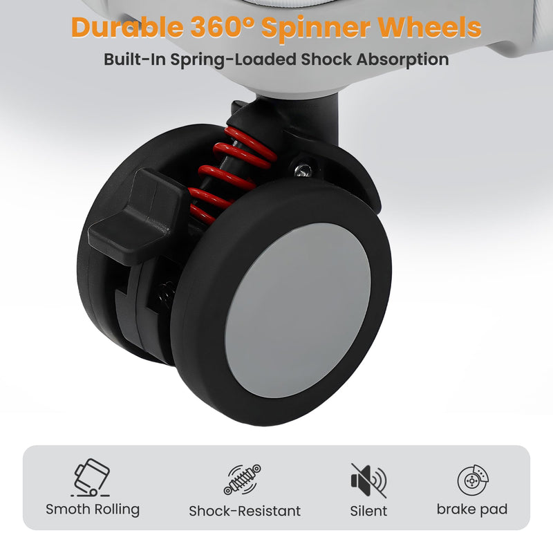 VentureVault Carry On Luggage 22x14x9 Airline Approved, Zipperless Luggage Carry On, Hard Shell Suitcases with TSA Lock, Lightweight Carry On Suitcases with Aluminum Frame (silver, 20inch)