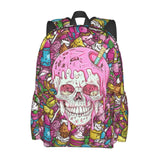 Guiteinyi Boy Kids Sweet Skull School Backpack Large Capacity Children Casual Backpacks For Teen Girl