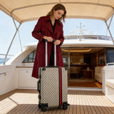 VH&GRED Fashionable & Durable Leather Suitcase - Lightweight Large Travel Luggage for Women with 4 Spinner Wheels, TSA Lock, Water-Resistant Elegant Design