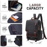 mygreen Vintage Canvas Cross Body Messenger Backpack Rucksack for Men Casual Book Bag Sports Daypack