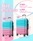 TTOVALIGERIA Luggage Sets 2 Piece, Hard Shell Expandable Carry on Suitcase with Spinner Wheels and TSA Lock, Lightweight Travel Luggage Set