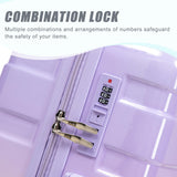 Zentrava Luggage Sets 3 Piece, Hardshell PC Luggage Set with Spinner Wheel, Lightweight Durable Carry on Suitcase with Gradient Color, Combination Lock for Men Women (Pink+Purple)