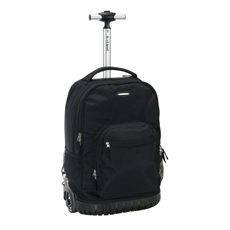 Rockland Single Handle Rolling Backpack, Black, 19-Inch (R02-BLACK)