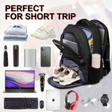 ZUBOND Backpack with Shoe Compartment for Men and Women, 17.3 Inch Laptop Travle Backpack with USB Port, Daypack Gym, Sports, Camping, Hiking