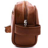 Parker Full Grain Leather Dopp Kit – Handmade Full Size Saddle Brown Leather Toiletry Bag/Dopp Kit/Travel Bag for Effectively Carrying and Storing Toiletries