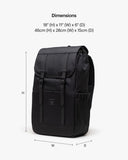 Herschel Retreat™ Backpack, Black Tonal, Standard - 23L