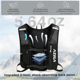 Azarxis Hydration Pack Backpack Running Vest 7L for Women Men Jogging Trail Race Marathon Cycling Hiking Climbing Camping (Black - Only Running Vest)