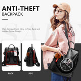 CHERUTY Women Backpack Purse PU Leather Anti-theft Casual Shoulder Bag Fashion Ladies Satchel Bags(Black)