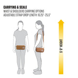 Carhartt Crossbody Horizontal Bag, Carries as a Crossbody, Clutch or Waist Pack with Removable Strap, Carhartt Brown