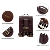Cnoles Leather Backpack Purse For Women Fashion Ladies Vintage Bag Casual College Travel Backpacks Large bags Black