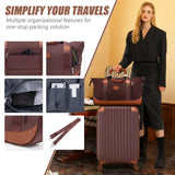 Cosbarn Luggage Sets 5 Piece Suitcases with Wheels, Suitcase Set ABS Hard Case Luggage with TSA Lock Spinner Wheels Durable Travel Luggage