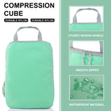 COVAX 4 Set Compression Packing Cubes, Travel Luggage Organizers and Storage Packing Cubes (Green)