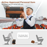 Kono Airline Approved Suitcase Set 3 Piece Luggage Set Lightweight Carry On Travel Luggage, TSA Lock Spinner Wheels Hardshell (Black/Brown, (BP/TB/20))