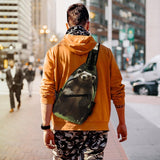 FekiLoot Hi Bear Sit on The Lawn Sling Bag Men Crossbody Bags Women Shoulder Backpack Daypack Chest Bag for Travel Outdoor