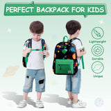 VASCHY Backpack for Boys, Kids Water Resistant Lightweight Backpack for Toddlers Daycare Preschool Space Green