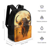 African Buffalo Sunset Backpack with Pocket Travel Daypack Laptop Lightweight Gear Bag for Office Commute Travel