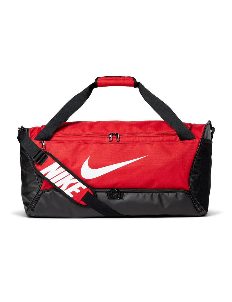 Nike Unisex Brasilia 9.5 Training Duffel Bag (Medium, 60L), University Red/Black/White, MISC