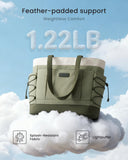 LOVEVOOK Tote Bag for Women, Puffer Tote Bag with Large Cup Holder, Lightweight Shoulder Bag Handbag for Travel, Work, Gym