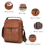 MIAZIB Messenger Bag for Men Brown Multi-pocket Crossbody Shoulder Chest Bag Man Purse Crossbody Bags for Work Business (Brown)