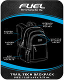 FUEL Laptop Durable Hiking Travel Commuter Carry On Casual Daypack Classic Bag Backpack, Black
