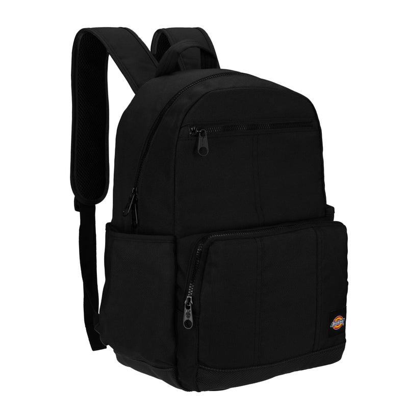 Dickies Journeyman Backpack with Classic Logo, Water Resistant Casual Daypack for Travel Work，Fits 15.6 Inch Notebook (Black)