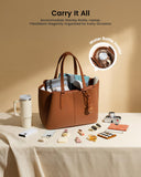 LOVEVOOK Laptop Tote Bag for Women 15.6 In Work Bags with Triple Compartments Large Faux Leather Computer Office Briefcase