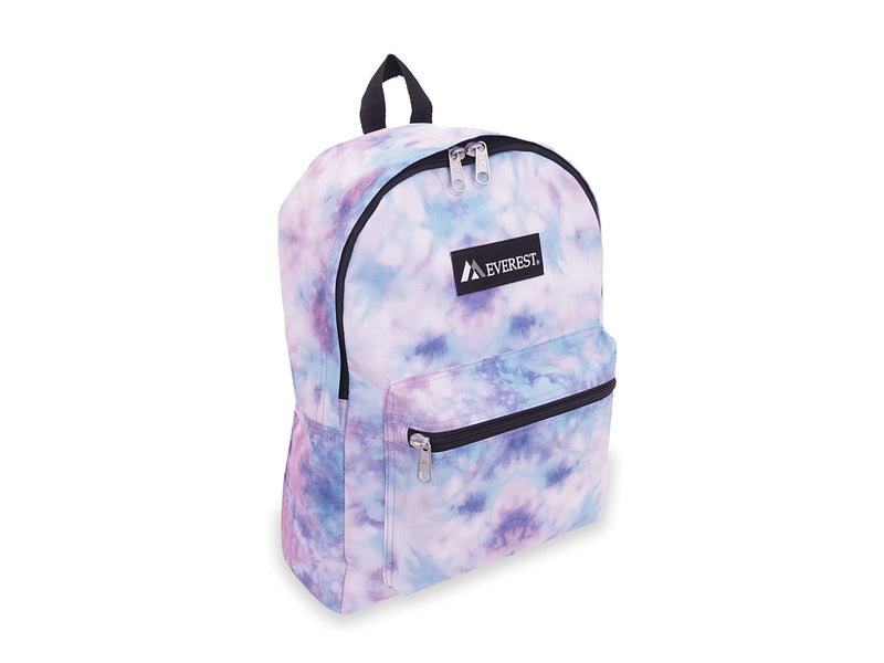 Everest 1045KP Pattern Basic Backpack, Purple Tie Dye, One Size