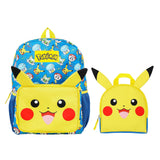 Bioworld Pokemon Pikachu 2-Piece 16" Kids Backpack & Utility Case Set For School And Travel