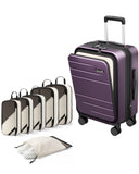 LUGGEX Carry On Luggage and 6 Set Travel Packing Cubes Bundle – Travel Essentials