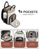 LOVEVOOK Small Backpack Purse for Women, Mini Backpack bag, Cute Fashion Backpack for Daily Travel Work, Beige-Black-Brown