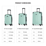 Kenneth Cole REACTION Out of Bounds Lightweight Hardshell 4-Wheel Spinner Luggage, Mint Blue, 2-Piece Set (20" & 28")