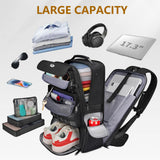 MATEIN Expandable Travel Backpack With Shoe Compartment, 52L Large Suitcase Backpack with Waist Straps, 17 Inch TSA Laptop Backpacks Luggage Carry On Bag With 3 Packing Cubes