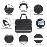 MATEIN Medical Bag, Large Water-Resistant First Aid Bags with Many Pocktets for Nursing, Portable Clinical Home Health Bag Doctor Bag Nurse Gifts for Home Visits, Health Care, Hospice, Black