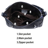 HESHE Genuine Leather Purses for Women Shoulder Hobo Bag Crossbody Satchel Handbags Designer Ladies Totes Purse