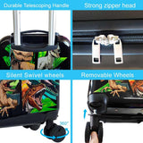 WZLVO Cool Dinosaur Kids Luggage 2PC Set with 360° Spinner Wheels, Lightweight Travel Carry-On Hardshell Suitcase for Boys, Toddler & Elementary Children