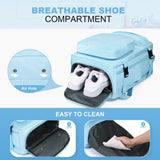 Maelstrom Travel Backpack for Women Men,25L Laptop Backpack Fits 15.6-Inch Laptop,Waterproof Carry On Backpack for Airplanes with Detachable Crossbody Bag & Shoe Compartment (Blue, Medium)