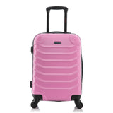 InUSA ENDURANCE Luggage with Spinner Wheels | Durable Lightweight Hardshell Suitcase, Spacious Travel Bag with Handle and Trolley | 20-Inch Carry On Small Luggage | Pink