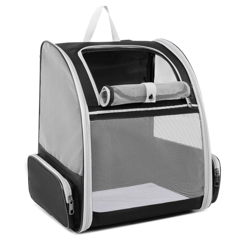 Cat Backpack Dog Backpack Carrier for Small Dogs and Medium Cat up to 15lbs, Travel Pet Carrier for Puppy Kitten Bunny, Cat Dog Carrying Backpack Collapsible (Black)