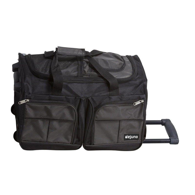 Dejuno 20-inch Carry-on Rolling Duffle Bag - Charcoal