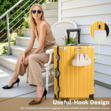 Krute Aluminum Frame Luggage 28 Inch Checked Suitcase with Spinner Wheels TSA Approved No Zipper Hard Shell Luggage PC+ABS Travel Suitcase