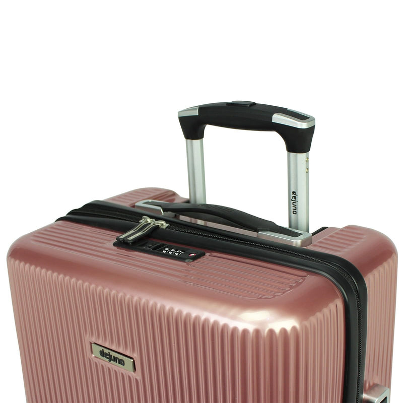 World Traveler Dejuno Monarch 20-Inch Carry-On Lightweight Hardside Polycarbonate Expandable Spinner Luggage with TSA Lock - Rose Gold