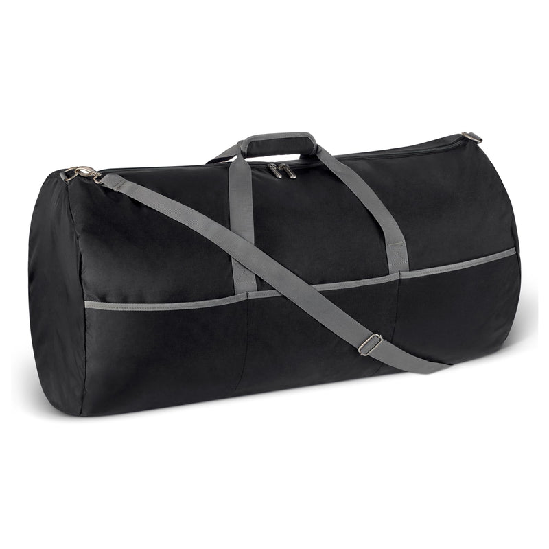 Amazon Essentials Extra Large Foldable Nylon Duffel Bag for Travel/Storage with Zippered Pockets, 32.4", 150L, 50-LBS Capacity, Black (Previously Amazon Basics)