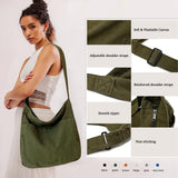 DAINAOTM Canvas Tote Bag Casual Hobo Crossbody Shoulder Bag for Women and Men Large Purse Messenger Bag Travel Work