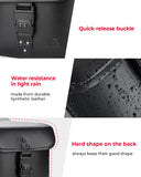 KEMIMOTO Motorcycle Saddlebags Secure Lock & Quick-Release Buckles 15L (7.5Lx2) PU Leather Throw Over Hard-Shell Side Bags Universal Fit for Sportster Softail Rebel Dyna Cruiser