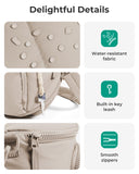 BAGSMART Puffer Crossbody Bum Bags for Women, Small Cross Body Purses for Women Travel & Work, Quilted Water-resistant Hobo